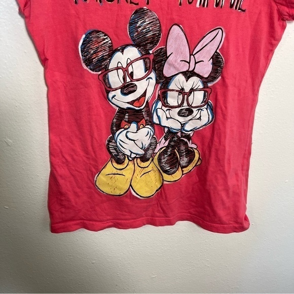 Disney Minnie Mouse T-Shirt Pink Mickey + Minnie - Picture 4 of 11